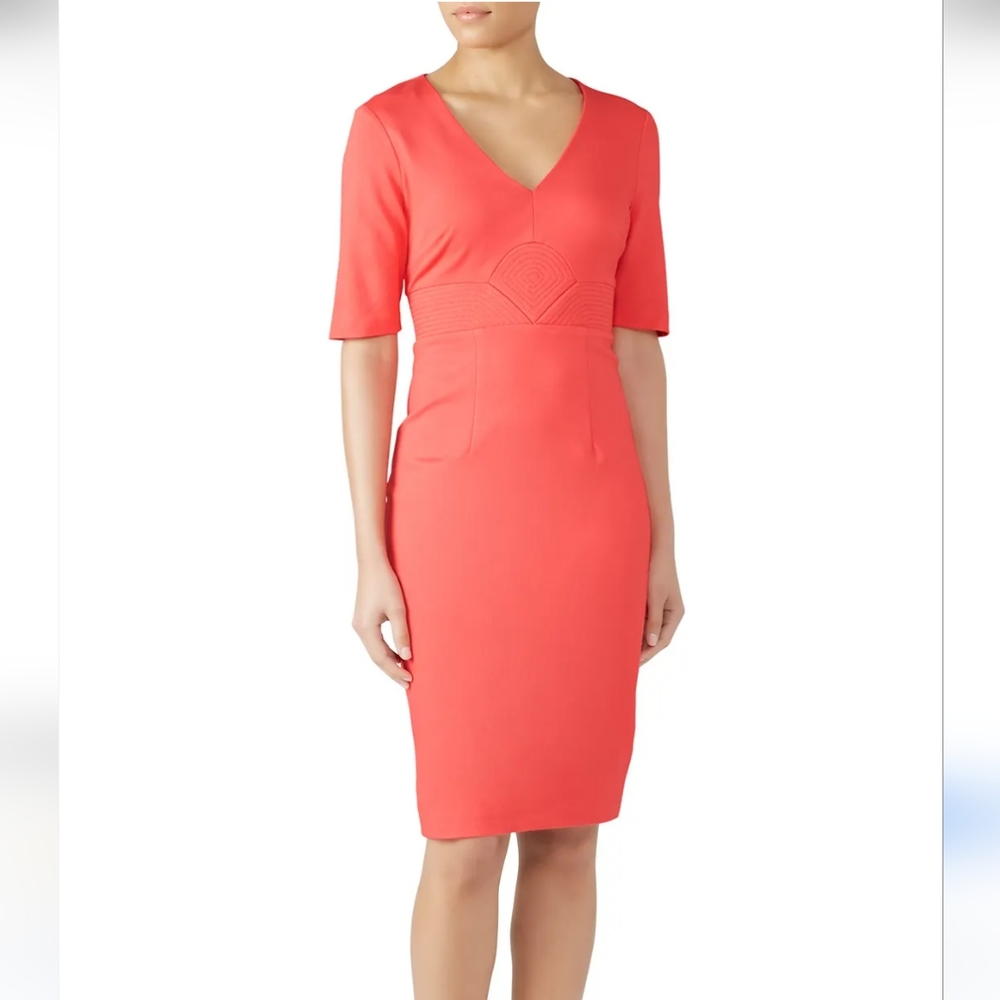 Trina Turk Coral Ashton Sheath Dress Size 4